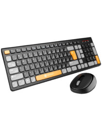 Portronics Key7 Wireless Keyboard+Mouse Combo Black Orange